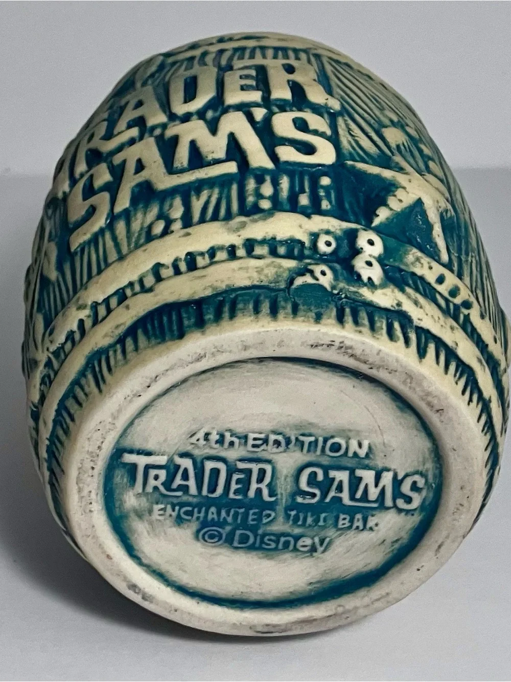 DISNEYLAND Trader Sam’s RUM BARREL MUG / 4th Edition / RARE Tiki Bar COLLECTIBLE - Picture 7 of 10